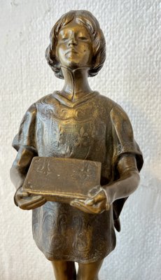 Léon Noel Delagrange, Page Figure on Base, 1900, Bronze-PCJ-1420523