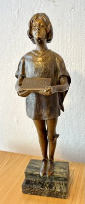 Léon Noel Delagrange, Page Figure on Base, 1900, Bronze-PCJ-1420523