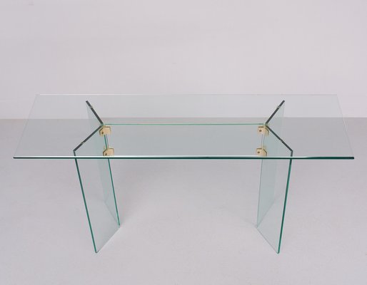 Leon Rose Glass Console Table, France, 1972-GCG-1772477