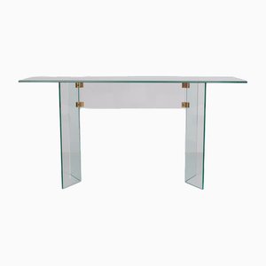 Leon Rose Glass Console Table, France, 1972-GCG-1772477