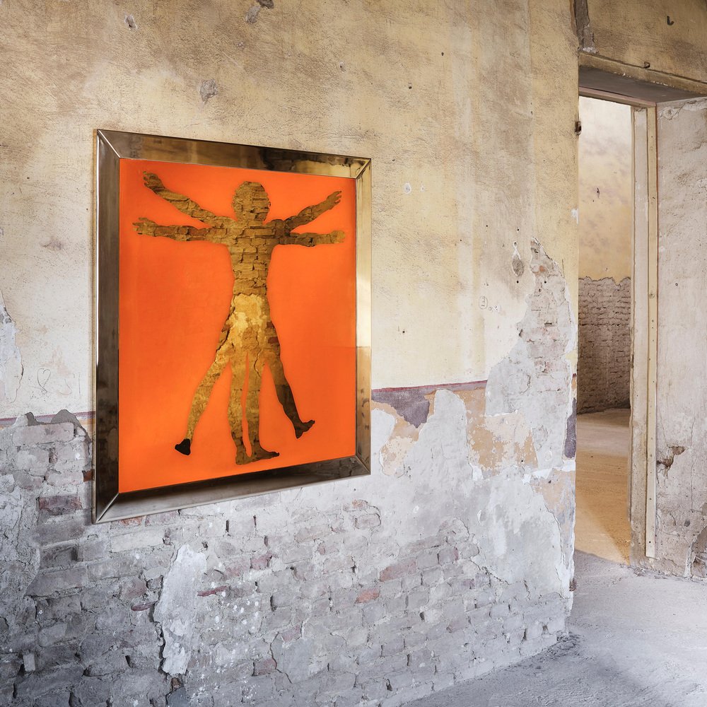 Leonardo Da Vinci, the Vitruvian Man, Icon Wall Decoration by Davide Medri