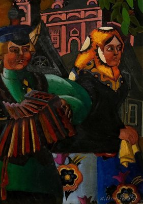 Leonid Mikhailovich Brailovsky, Russian Musicians, Early 20th-Century, Oil on Canvas-ZCI-810759