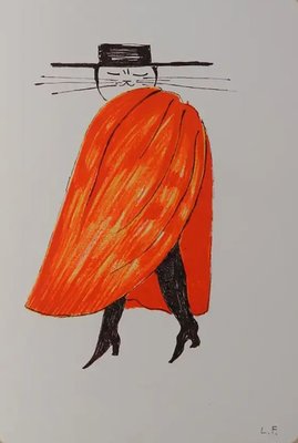 Leonor Fini, Cat, Lithograph, 1973-ARU-1744407