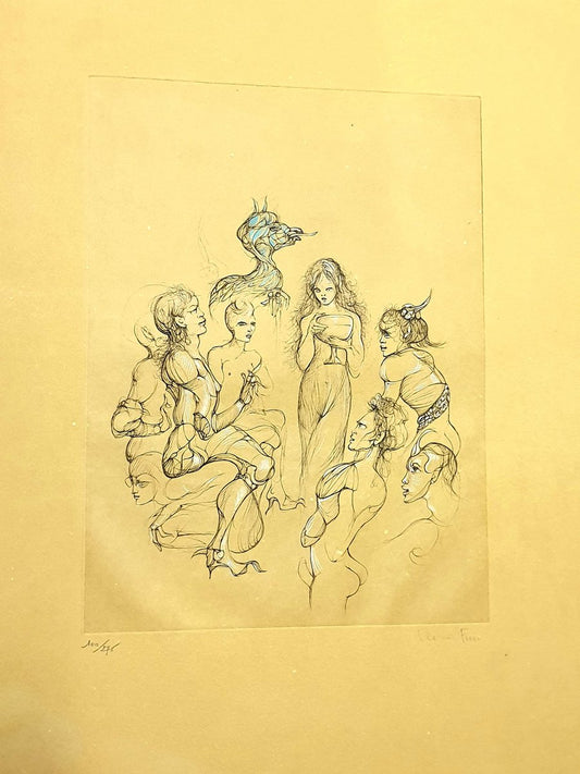 Leonor Fini - Nimphs - Original Hand Signed Lithograph 1982