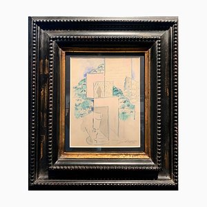 Léopold Survage, Paysage Cubiste, 1915, Watercolor on Paper, Framed-QUE-1114107