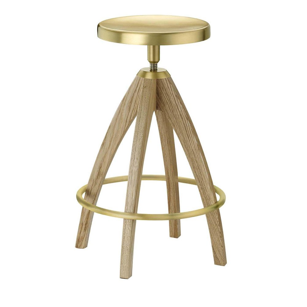 Leporello Senior Bar Stool with Light Oak Legs by Paolo Rizzatto