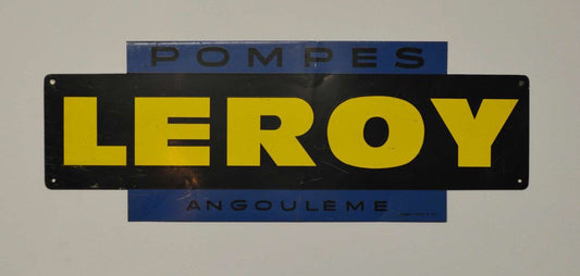 Leroy Pump Advertising Plaque, 1950s