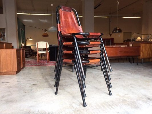 Les Arcs Chairs by Charlotte Perriand, 1950s, Set of 4-WSA-831315