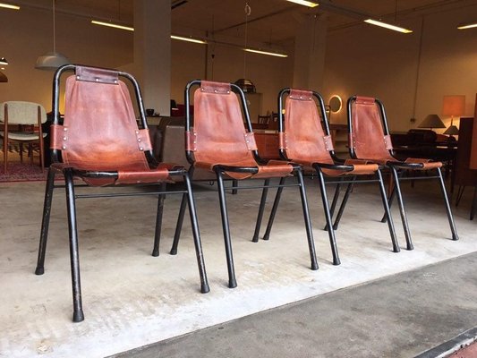 Les Arcs Chairs by Charlotte Perriand, 1950s, Set of 4-WSA-831315