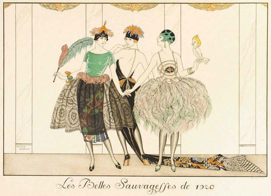 Les Belles Sauvagesses de 1920 - Original Pochoir by G. Barbier - 1920 1920