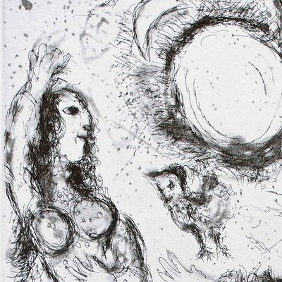 Les Danseurs à la Lune - Original Etching by Marc Chagall - 1967 1967-ZCI-756385