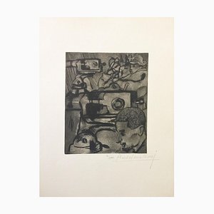 Les Mitrailleuses - Original Etching by Anselmo Bucci - 1917 1917-ZCI-761919