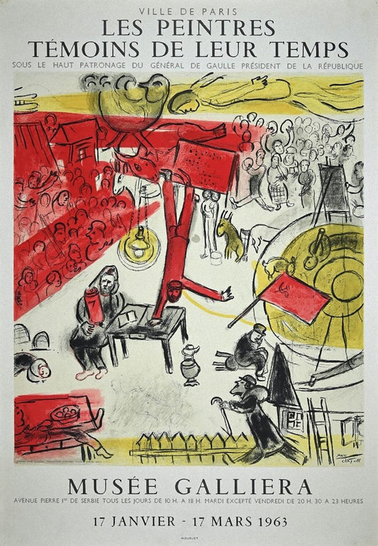 Les Peintres Témoins de Leur Temps, Poster After Lithograph by Marc Chagall, 1963