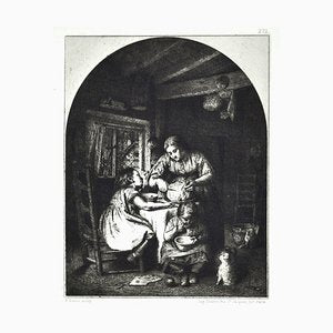 Les Repas des Enfants - Original Etching by Edward Davis - 1862-ZCI-754880