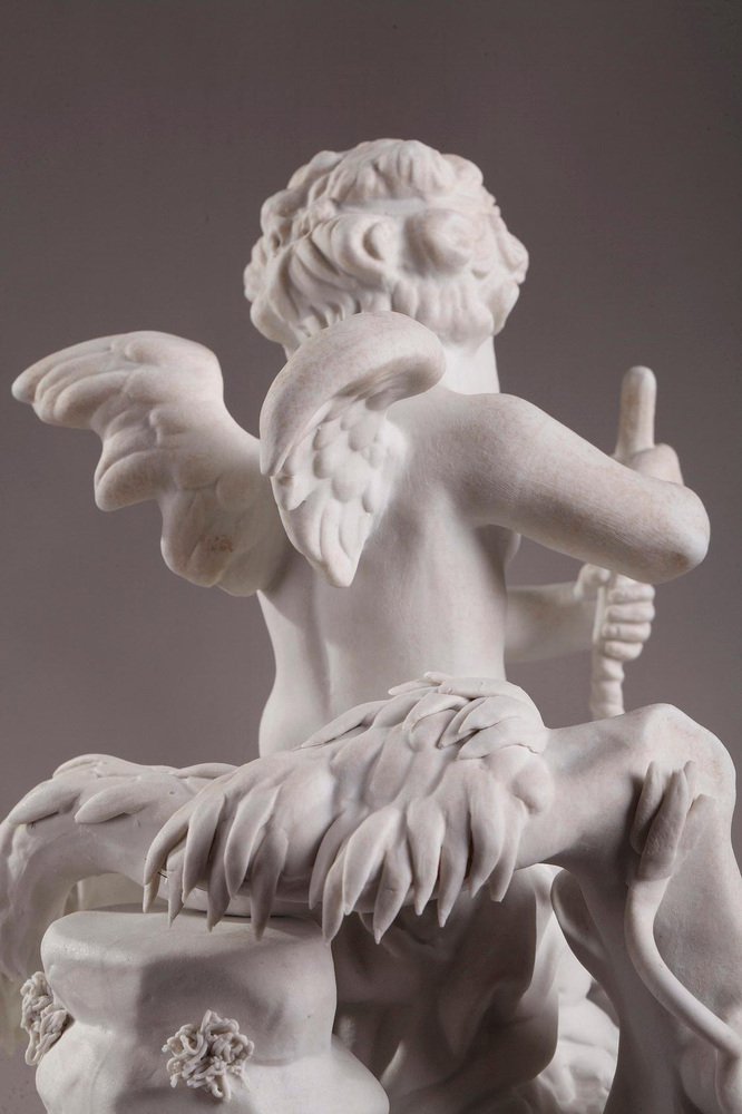 Les Travaux des Amours, Sculpture in Biscuit Porcelain, France