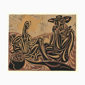 Les Vendangeurs - Linocut Reproduction After Pablo Picasso - 1962 1962-ZCI-757488