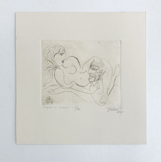 Leszek Rózga, Judith, 2007, Drypoint on Paper