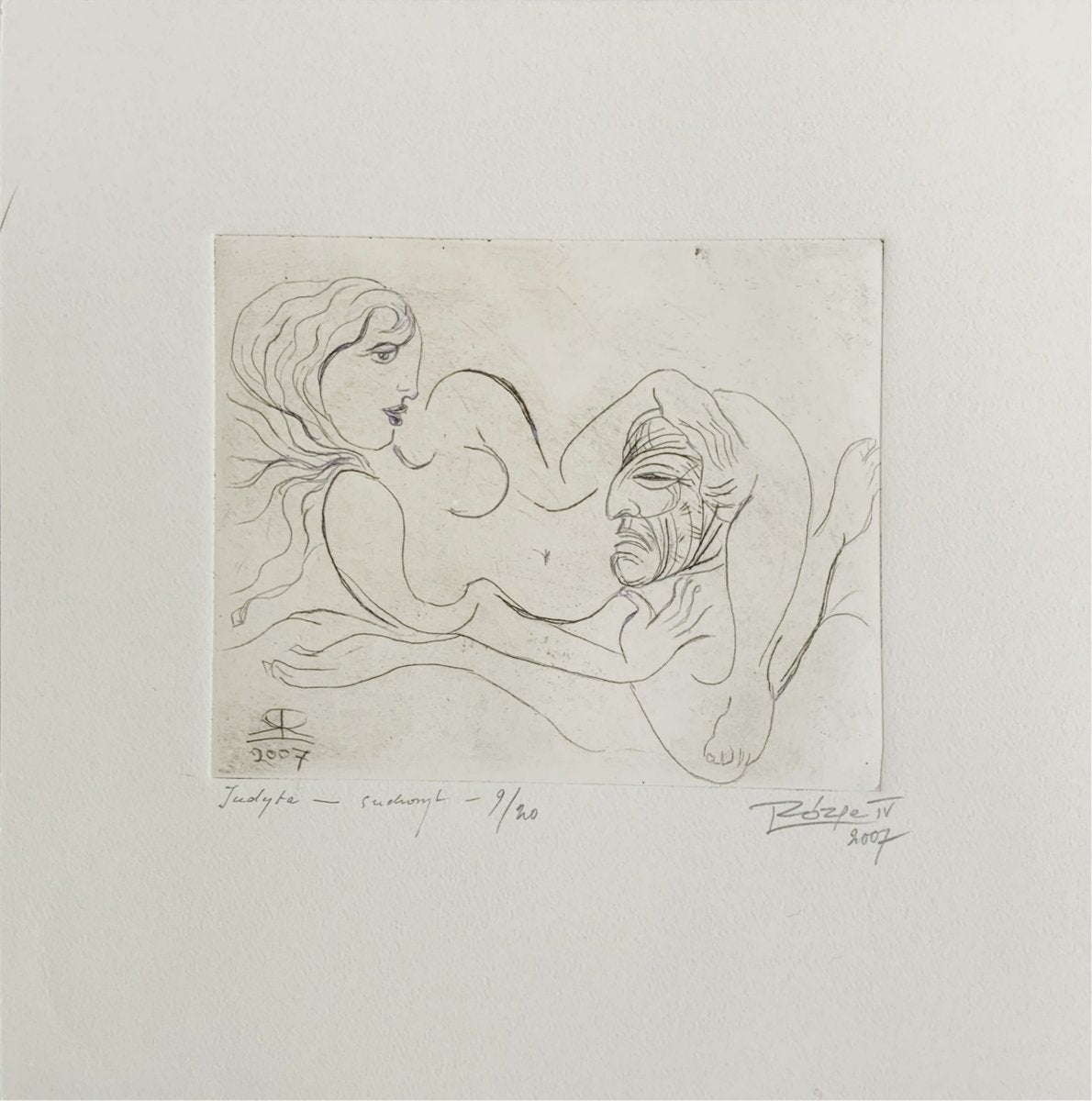 Leszek Rózga, Judith, 2007, Drypoint on Paper