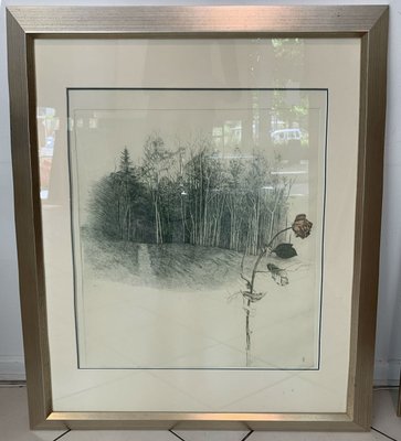 Leszek Rózga ,March Landscape with a Rose, 1987, Etching on Paper-XHG-1073723