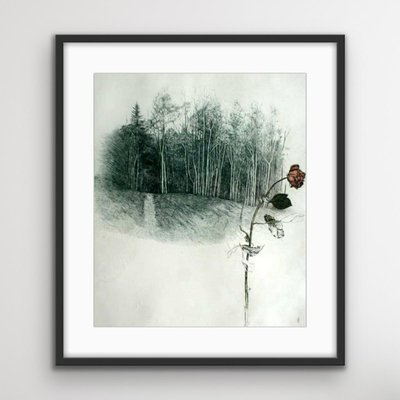 Leszek Rózga ,March Landscape with a Rose, 1987, Etching on Paper-XHG-1073723