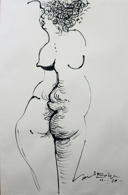 Leszek Rózga, Nude, 1988, Ink on Paper-XHG-1073729