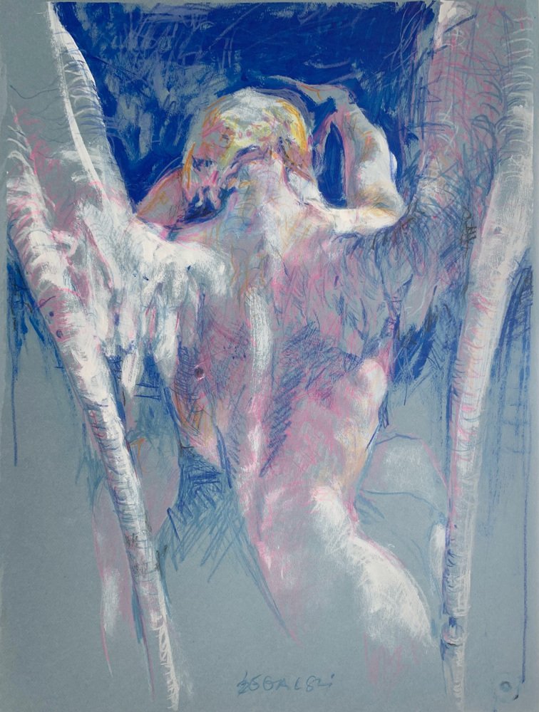 Leszek Zegalski, Angel, Pastel on Paper