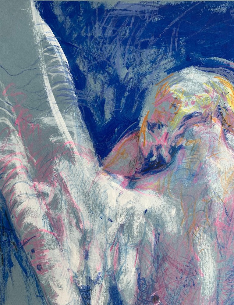 Leszek Zegalski, Angel, Pastel on Paper