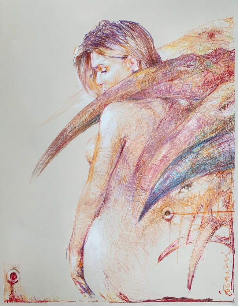 Leszek Zegalski, Nude, Pastel on Paper