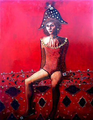 Leticia de Prado, Luna Roja, 2020, Oil & Mixed Media on Canvas-CHG-918418