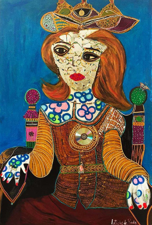 Leticia de Prado, Margarita, 2018, Oil & Mixed Media on Canvas