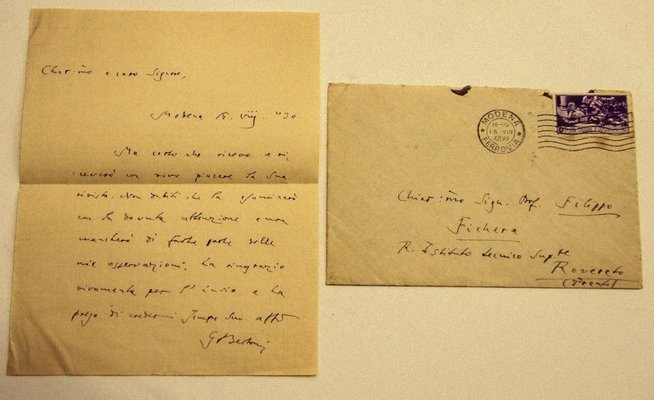 Letter by Enrico Bertini to Philip Fichera - 1930s-ZCI-872112