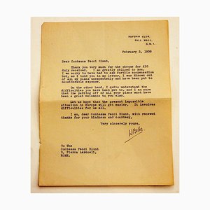 Letter from Hilaire Belloc to the Countess Pecci Blunt, 1938-ZCI-871375