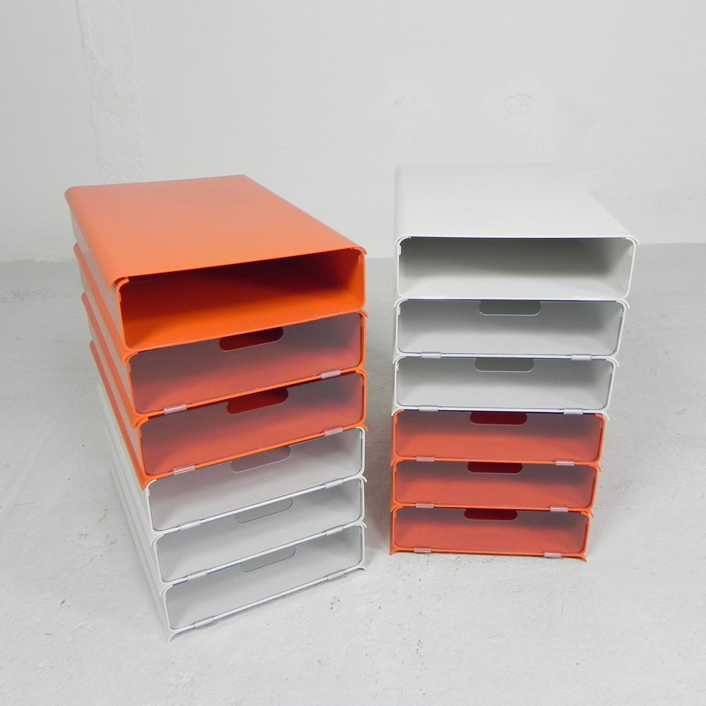 Letter Trays by Giugiaro for Lavatelli, 1970s, Set of 12-TL-1793744