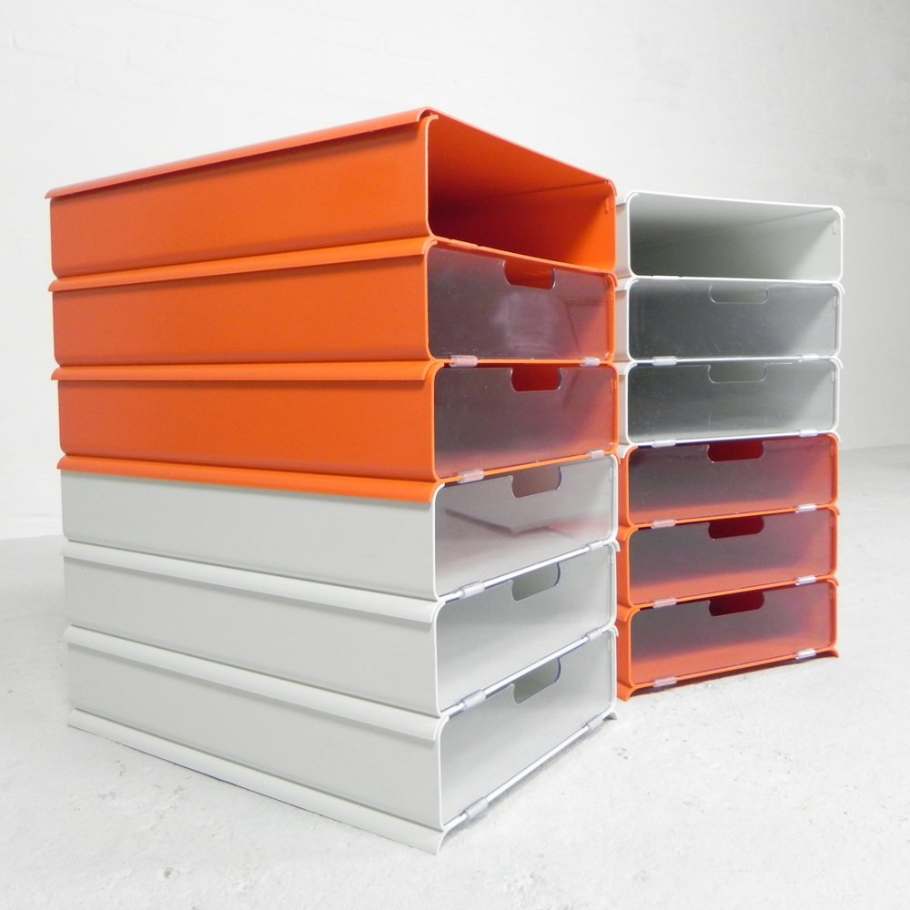 Letter Trays by Giugiaro for Lavatelli, 1970s, Set of 12