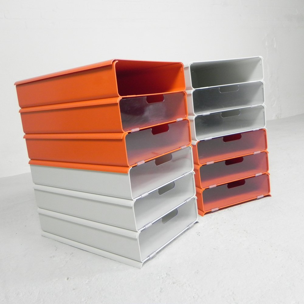 Letter Trays by Giugiaro for Lavatelli, 1970s, Set of 12-TL-1793744