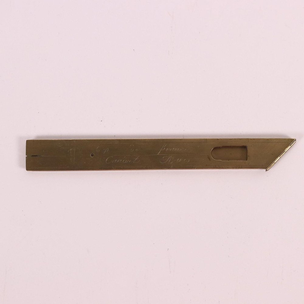 Level Set Square in Brass, Paris, France, Mid-18th Century