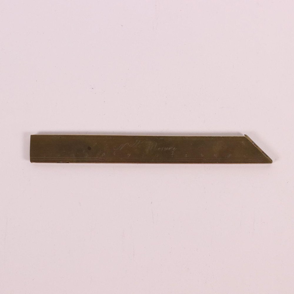 Level Set Square in Brass, Paris, France, Mid-18th Century