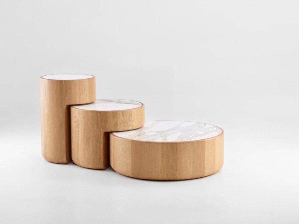 Levels Nesting Tables by Dan Yeffet & Lucie Koldova, Set of 3