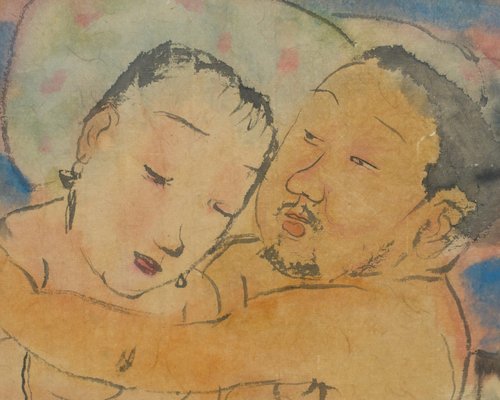 Li Jin, Couple, 1950s, Painting, Framed-SA-1726568