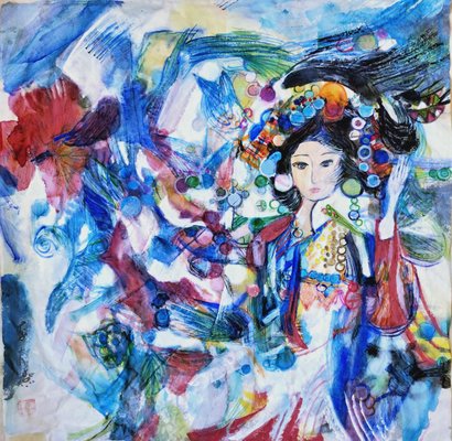 Li Qing-Yan, the Heavenly Maids Scatter Blossoms, 2018, Ink on Paper-CHG-1344006