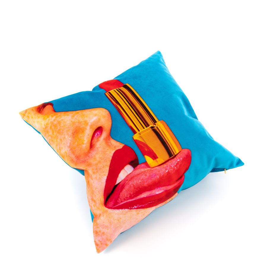 50x50 Fabric Cushion Tongue by Seletti