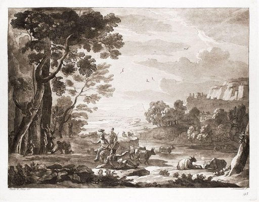 Liber Veritatis - Original B/W Etching after Claude Lorrain - 1815 1815-ZCI-758645