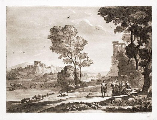 Liber Veritatis - Original B/W Etching after Claude Lorrain - 1815 1815-ZCI-758646