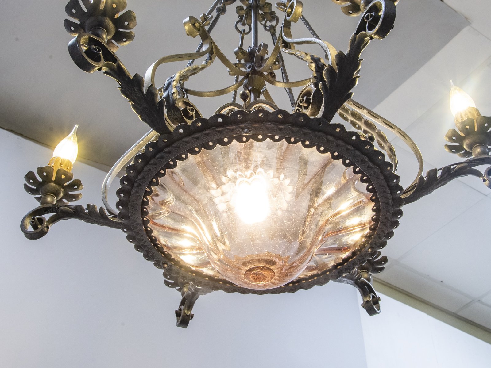 Liberty Chandelier by Alessandro Mazzucotelli, 1890s