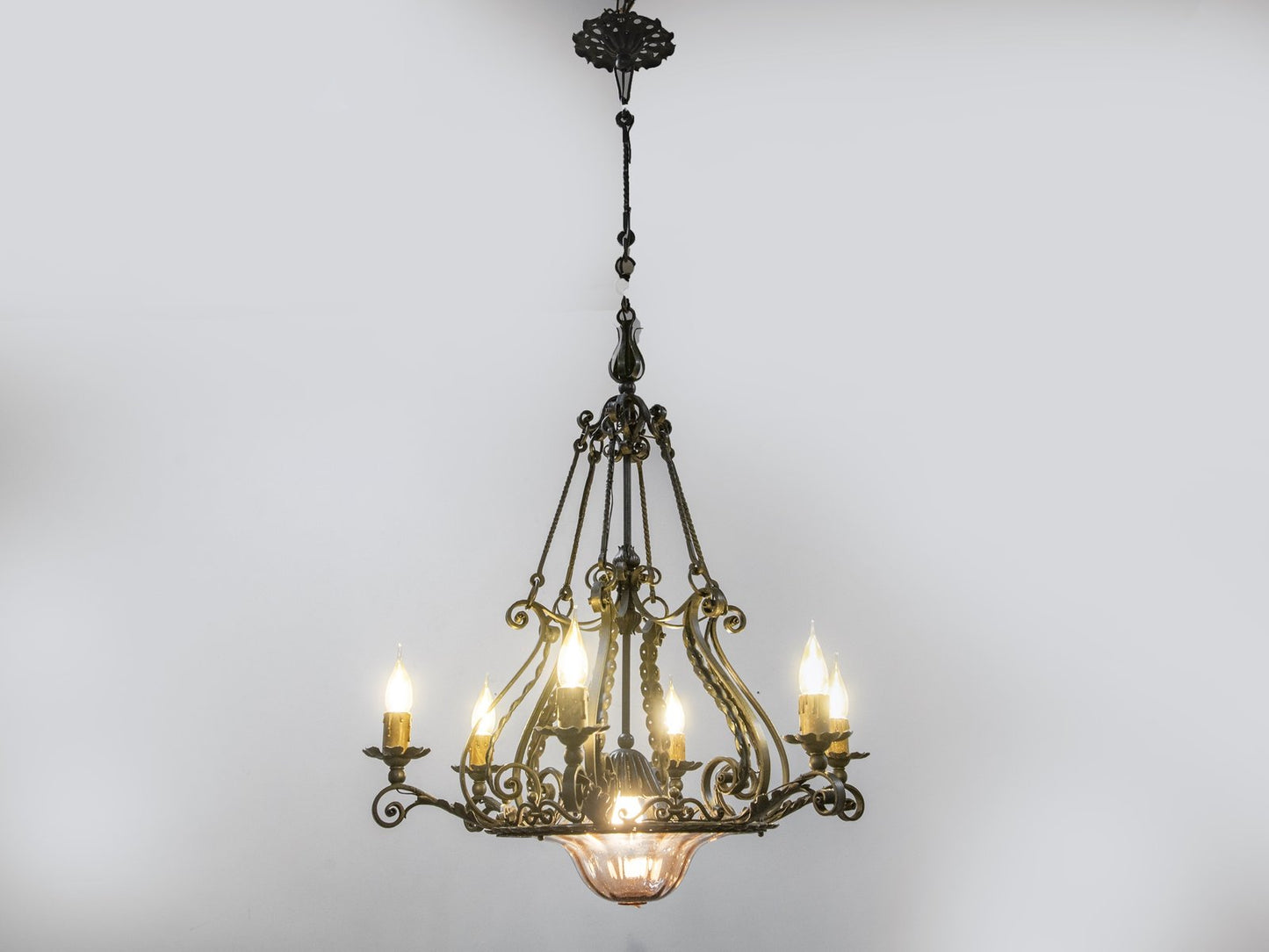 Liberty Chandelier by Alessandro Mazzucotelli, 1890s