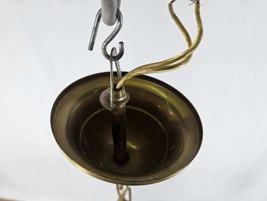 Liberty Italian Glass and Brass Chandelier, 1970s-ZUW-1819201