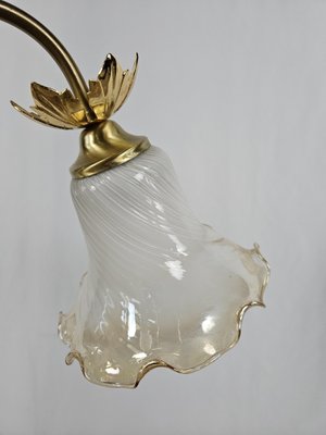 Liberty Italian Glass and Brass Chandelier, 1970s-ZUW-1819201