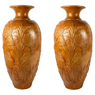 Liberty Monumental Terracotta Vases, 1920, Set of 2-MBH-1032371