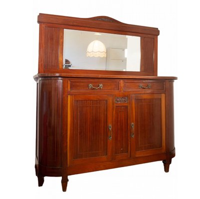 Liberty Sideboard in Oak Veneered Walnut with Mirror, 1930s-EBW-2018354