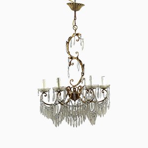 Liberty Style Chandelier with Six Lights, Italy, 1940-RAQ-1115445